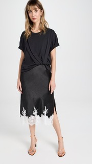 Платье 3.1 Phillip Lim T-Shirt Combo with Lace, черный