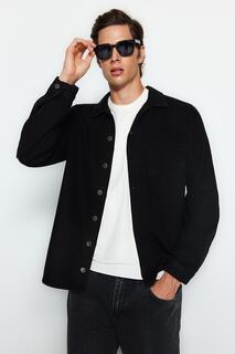 Куртка джинсовая мужская Trendyol с одним карманом, черный
