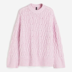 Джемпер H&amp;M Cable-knit, розовый H&M