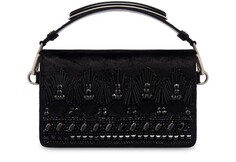 Горизонтальная сумка Handle Gem с вышивкой Alberta Ferretti, черный