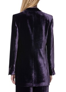 Двубортный бархатный пиджак Alberta Ferretti