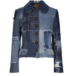 Однобортный джинсовый жакет в стиле пэчворк Dolce &amp; Gabbana