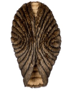 Накидка из искусственного меха Balmain, коричневый