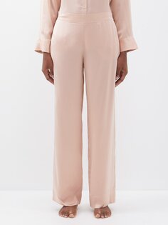 Пижамные брюки london из потертого шелка Asceno, розовый