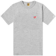 Футболка Human Made Heart Badge Slub, серый