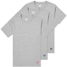 Комплект футболок Human Made, 3 предмета, серый