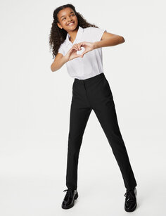 Супероблегающие школьные брюки экстра-эластичности для девочек (9–18 лет) Marks &amp; Spencer, черный