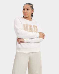 Толстовка Madeline Fuzzy Logo Crewneck UGG, белый