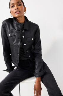 Джинсовая куртка с покрытием Next, черный