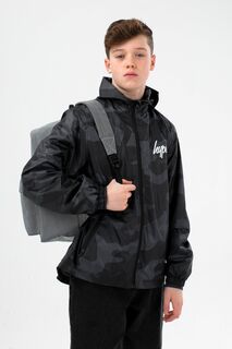 Детская куртка Runner черного цвета с камуфляжным рисунком Hype, черный