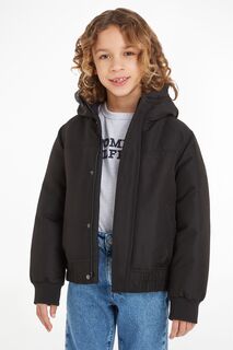 Черная детская куртка Tech Tommy Hilfiger, черный