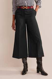 Струящиеся брюки-кюлоты с широкими штанинами Boden, черный