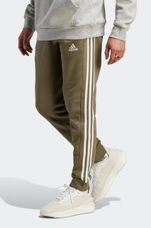 Флисовые джоггеры Sportswear Essentials с тремя полосками и зауженными манжетами adidas, зеленый