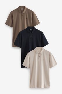 3 рубашки поло из джерси Next, черный