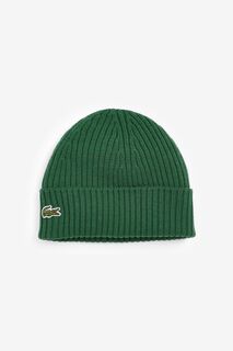 Мужская вязаная шапка Green Core Essentials Lacoste, зеленый