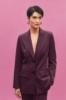 Однобортный пиджак приталенного кроя Next, фиолетовый