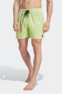 Короткие шорты для плавания Performance Brand Love CLX adidas, зеленый