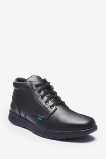 Молодежные черные кожаные высокие туфли на шнуровке Kelland Kickers, черный