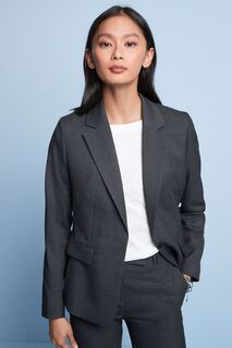 Однобортный приталенный пиджак Next, серый