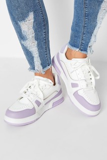 Спортивная обувь на очень широкую ногу с цветными блоками Yours, фиолетовый