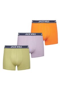 Комплект из 3 пар белых боксеров Daundley Jack Wills, зеленый