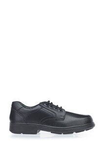 Черные кожаные школьные туфли Isaac с широким вырезом и шнуровкой Start Rite, черный
