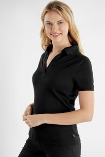 Черная рубашка-поло Jenny с открытым вырезом Calvin Klein, черный
