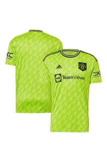 Футболка Манчестер Юнайтед сезона 2022–2023 с рисунком Третий adidas, зеленый