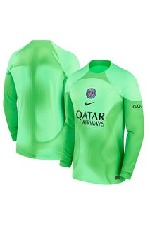Домашняя вратарская футболка Пари Сен-Жермен 2022-23 с длинным рукавом Nike, зеленый