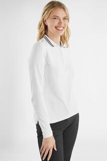 Белая рубашка-поло с длинными рукавами Blair Calvin Klein, белый