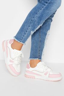 Спортивная обувь на очень широкую ногу с цветными блоками Yours, розовый