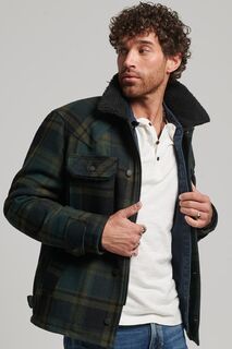 Пальто из купеческой шерсти Superdry, зеленый