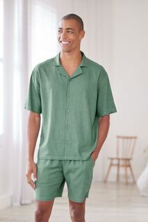 Тонкая короткая пижама Next, зеленый