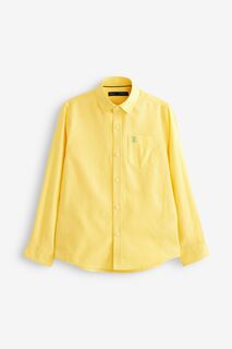 Твиловая рубашка с длинными рукавами Next, желтый