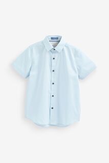 Элегантная рубашка с декоративной отделкой Next, синий
