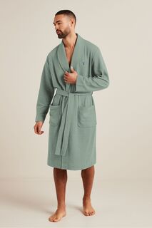 Легкий фактурный халат Next, зеленый