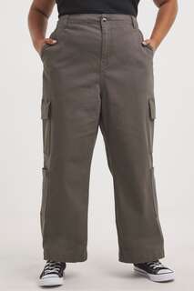 Серые брюки-карго с двумя карманами и регулировкой Simply Be, серый