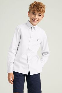Рубашка-оксфорд для мальчика с логотипом Polo Ralph Lauren, белый