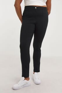 Черные бенгалинские брюки без застежки с отстрочкой спереди Simply Be, черный