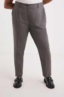 Графитовые брюки-сигареты в стиле рабочей одежды Simply Be, серый