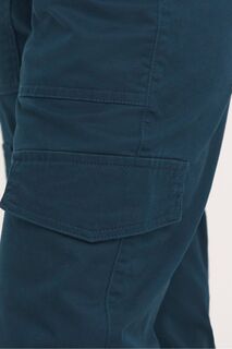 Синие хлопковые брюки-карго с зауженными брючинами JD Williams, синий