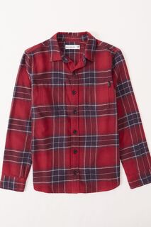 Клетчатая фланелевая рубашка Abercrombie &amp; Fitch, красный