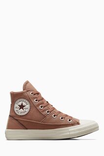 Высокие кеды Chuck Taylor в стиле пэчворк Converse, коричневый