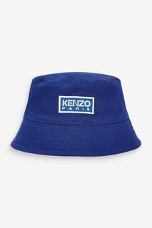 Синяя рыбацкая шапка Kenzo с логотипом Kenzo, синий