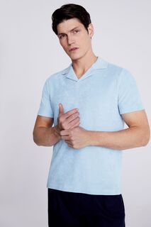 Рубашка-поло Skipper из махровой ткани синего цвета MOSS, синий