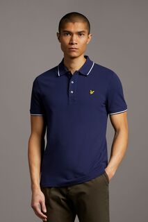 Рубашка-поло с контрастной отделкой Lyle &amp; Scott, синий