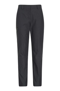 Легкие женские трекинговые брюки с эластичной тканью и защитой от ультрафиолета - Короткие Mountain Warehouse, черный