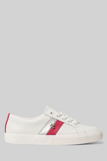Белые кожаные спортивные туфли Janson II Lauren Ralph Lauren, белый