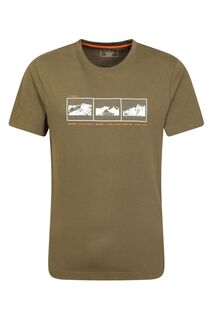 Легкая мужская футболка из 100% органического хлопка Mountain Warehouse, зеленый