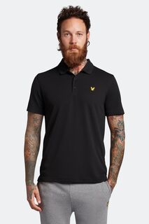 Черная рубашка-поло Golf Tech Lyle &amp; Scott, черный